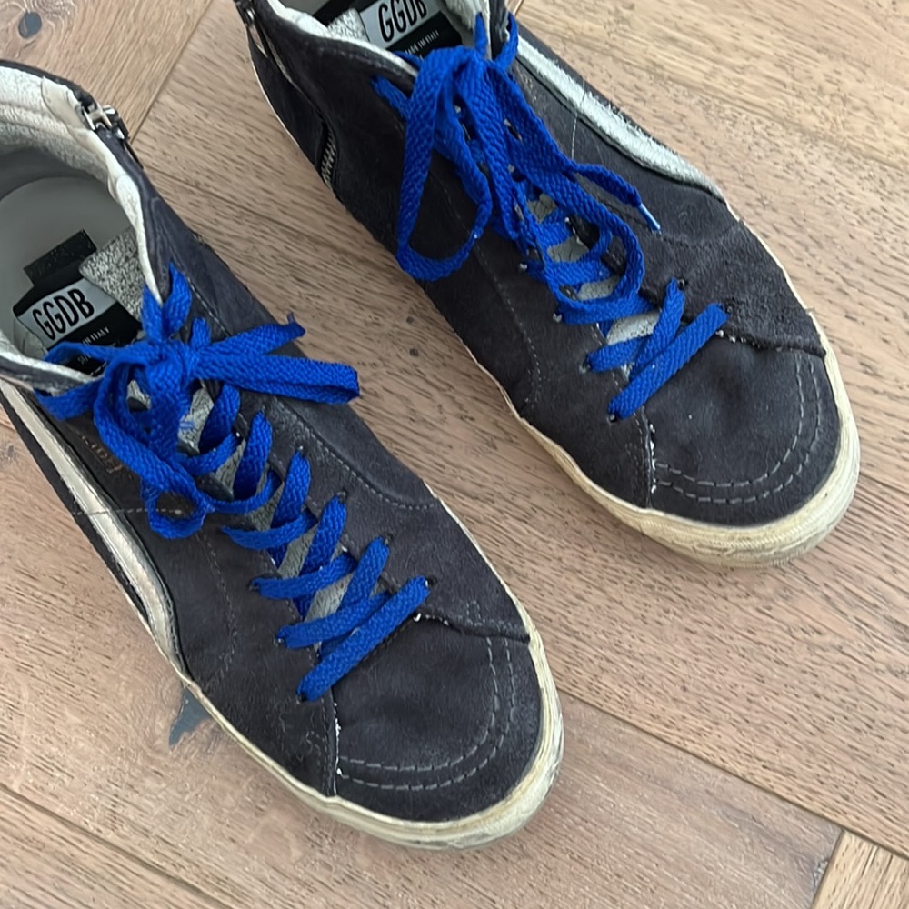 Golden Goose Slide 11 44 men’s blue suede sneakers - Picture 5 of 5